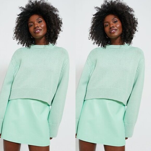 Tuckernuck Sweaters - Tuckernuck NEW Mint Chip Aiden Chunky Knit Long Sleeve Crewneck Sweater Size S